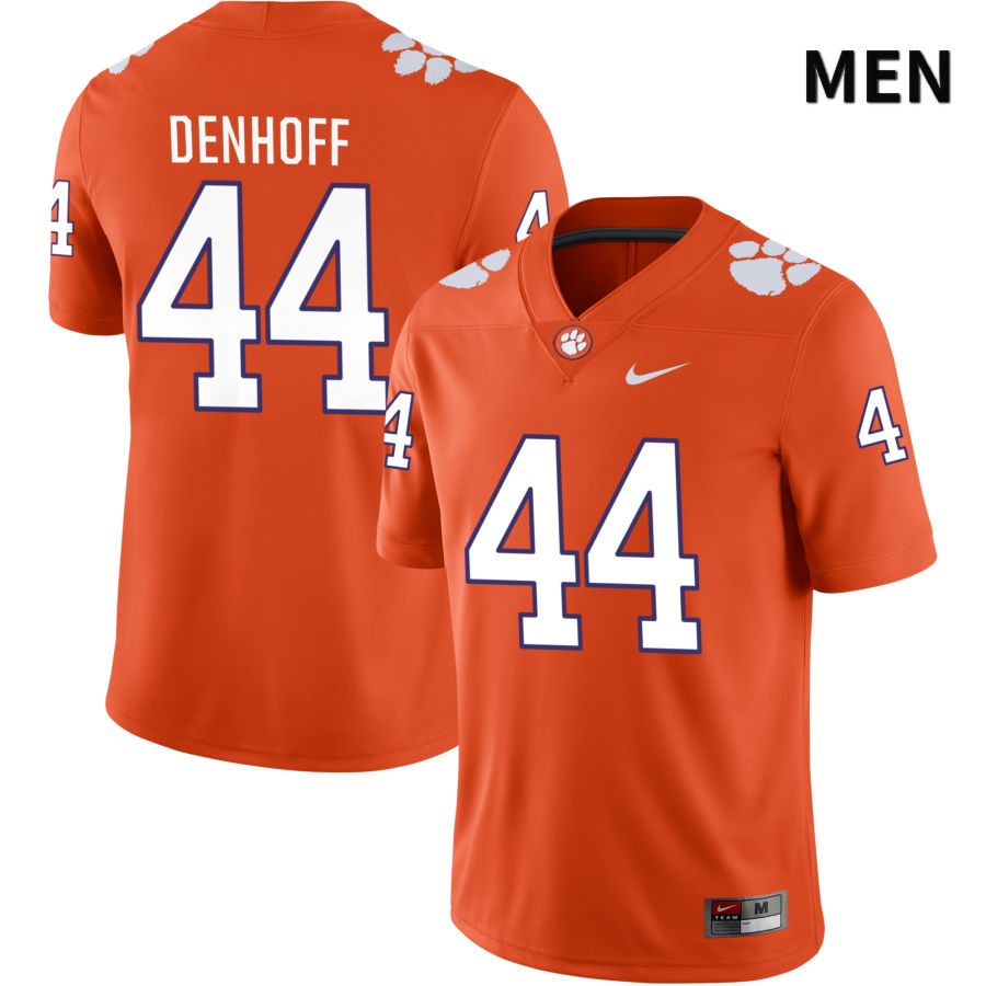 Men's Clemson Tigers Cade Denhoff #44 College Orange NIL 2022 NCAA Authentic Jersey Cheap IVK45N8O